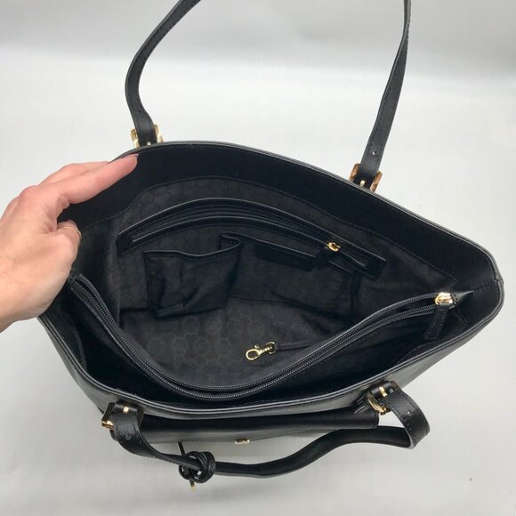 Michael Kors Black Saffiano Leather Jet Set Multi-Function Pocket Tote Bag - Picture 10 of 10